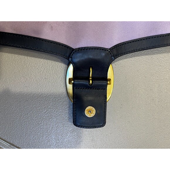 Coach Bleecker Signature Blue Denim Patent Leather Buckle Shoulder Bag 12571 - Picture 10 of 14